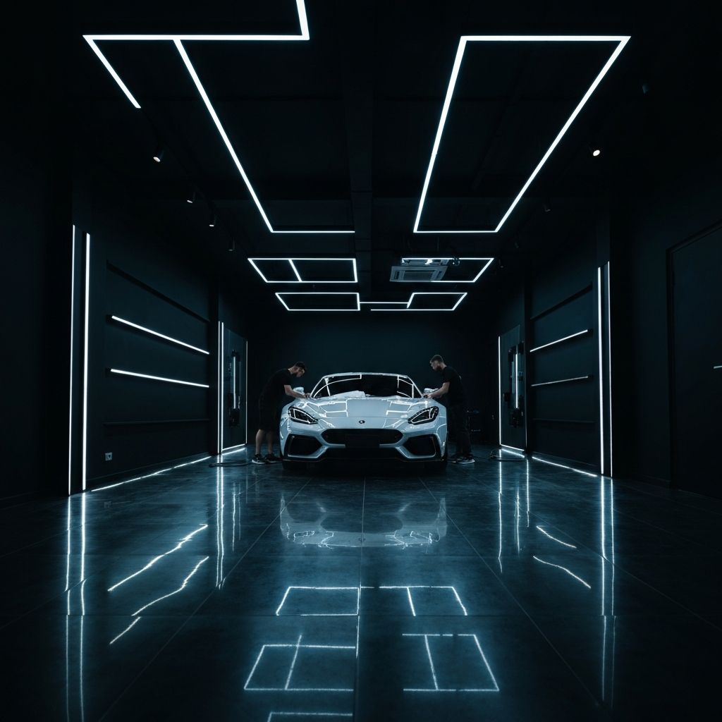 Premium auto detail shop with AI-powered systems